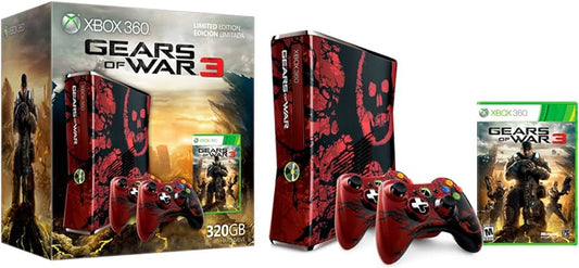 Xbox 360 Slim 320GB Dears of War 3 Limited Edition Console Complete in Box