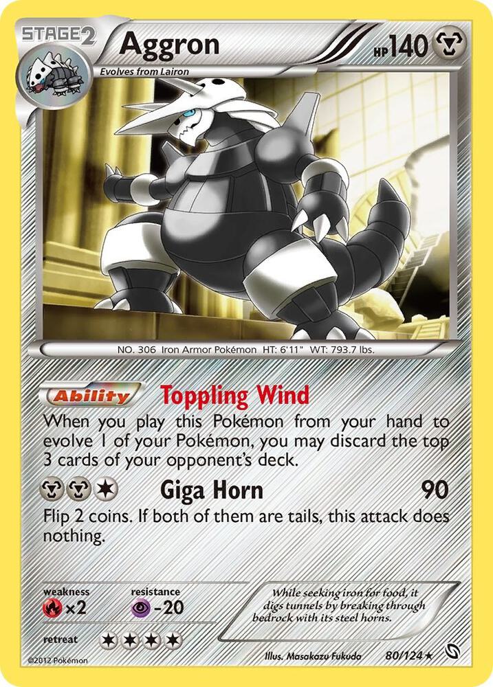 Aggron Holo 80/124 Pokémon Dragons Exalted Raw