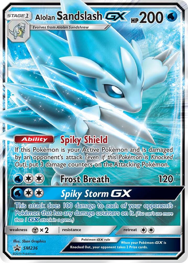 Alolan Sandslash GX SM236 Pokémon Sun & Moon Promos Raw