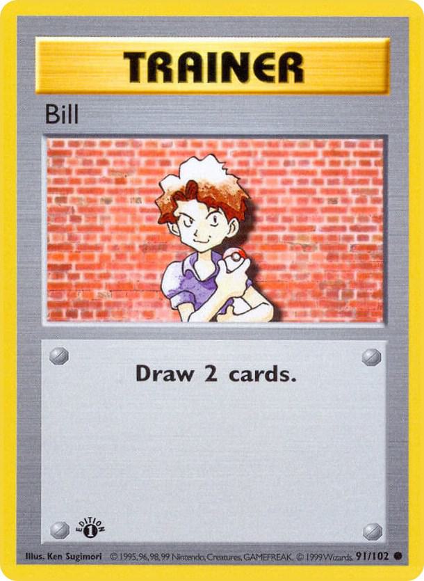 Bill 91/102 Pokémon Base Set Shadowless Raw