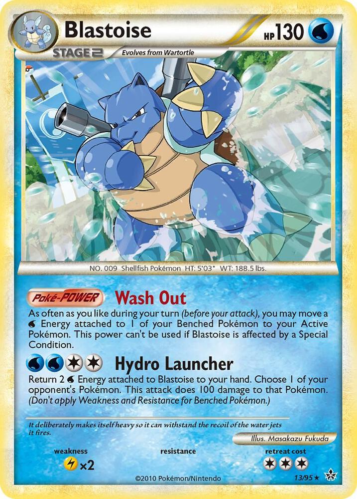 Blastoise Cracked Ice Holo 13/95 Pokémon Unleashed Raw