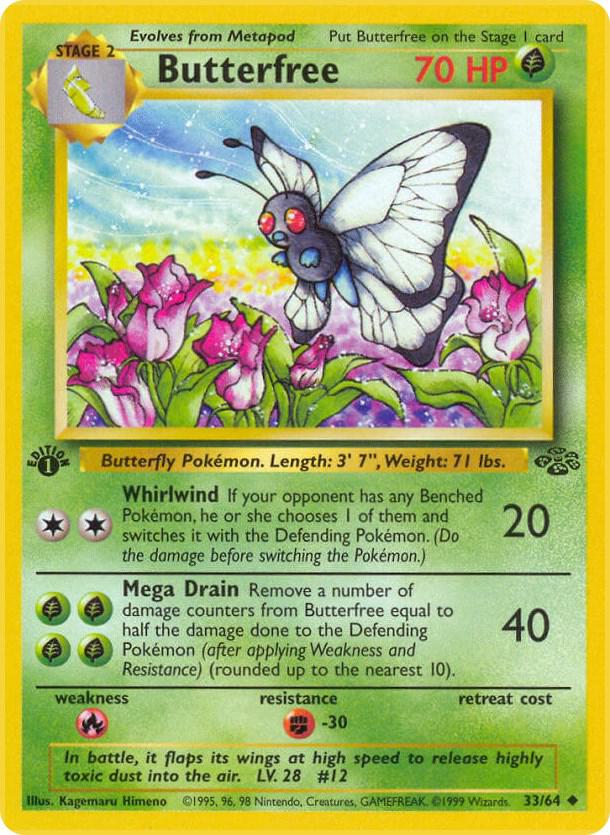 Butterfree 33/64 Pokémon Jungle Raw