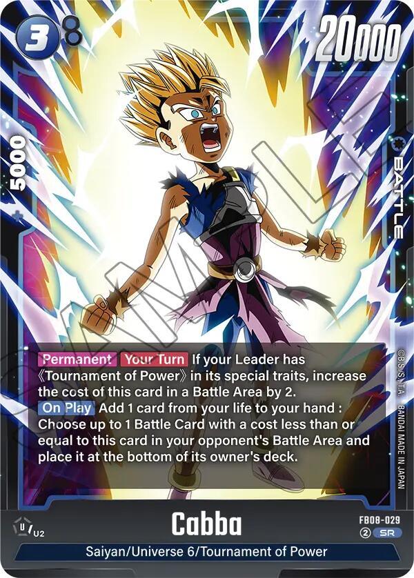 Cabba FB08-029 SR Saiyan's Pride Dragon Ball Fusion World Raw