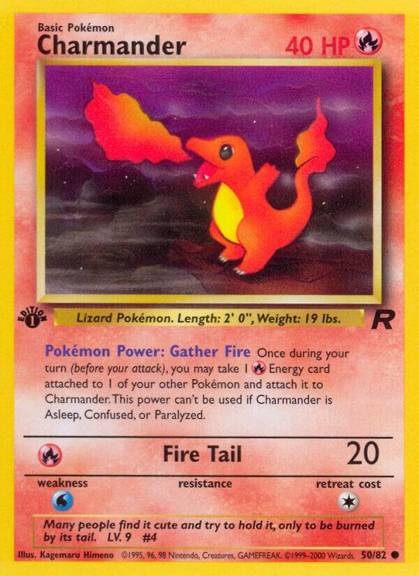Charmander 50/82 Pokémon Team Rocket Raw