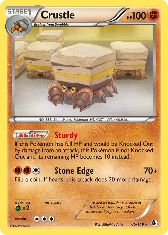 Crustle Holo 85/149 Pokémon Boundaries Crossed Raw