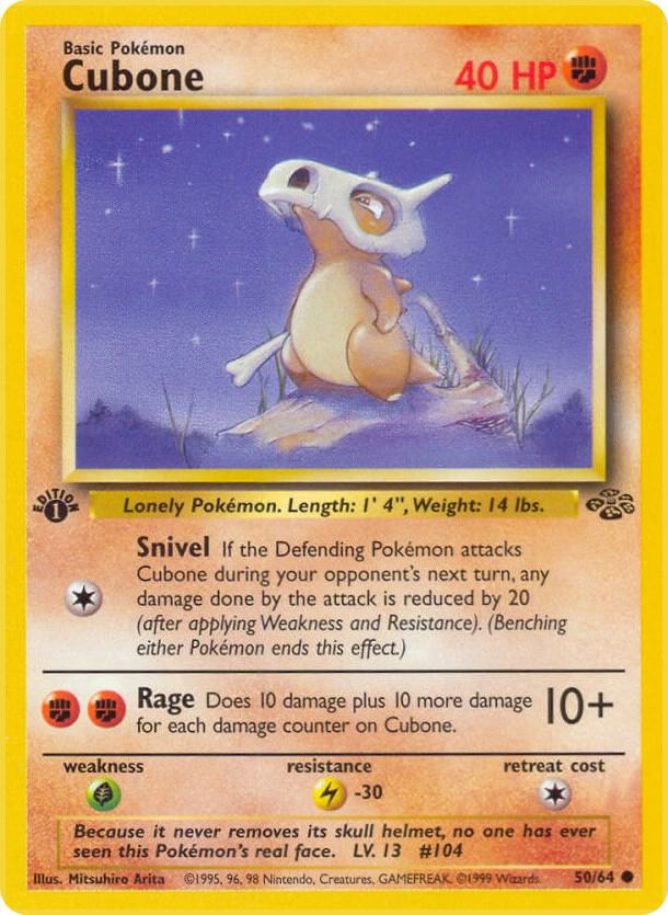 Cubone 50/64 Pokémon Jungle Raw