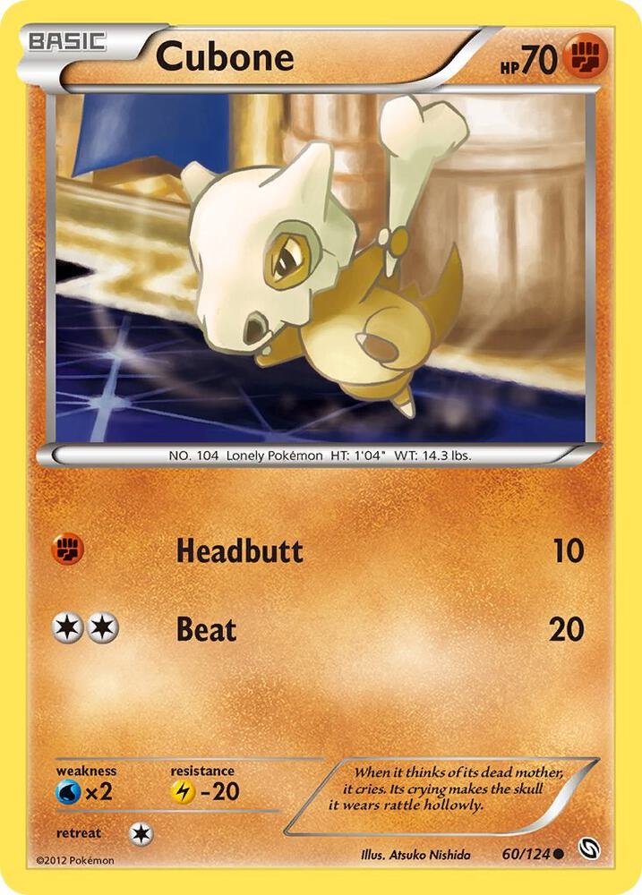 Cubone 60/124 Pokémon Dragons Exalted Raw