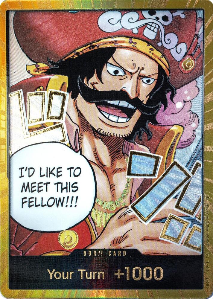 DON!! Gol.D.Roger Gold Foil OP13 Carrying on His Will One Piece Raw