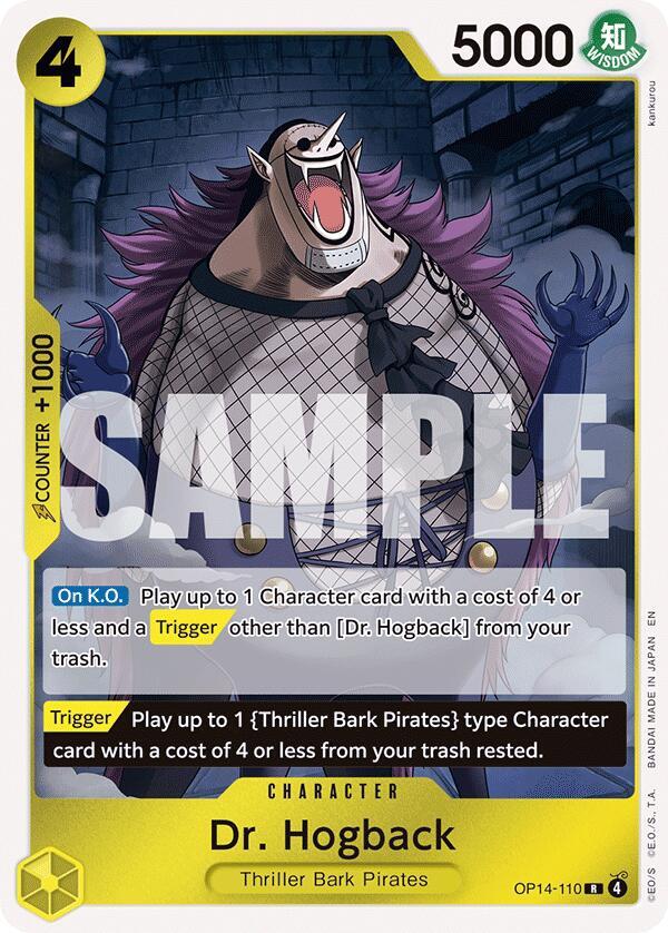 DR.Hogback OP14-110 Foil The Azure Sea's Seven ONE PIECE! Raw