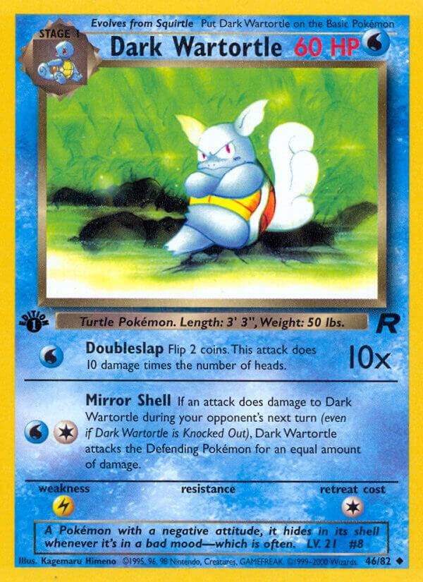 Dark Wartortle 46/82 Pokémon Team Rocket Raw
