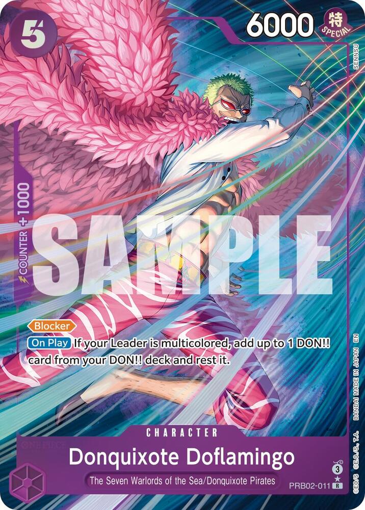 Donquixote Dolflamingo Alt Art PRB02-011 ONE PIECE! Premium Booster The Best Vol.2 Raw