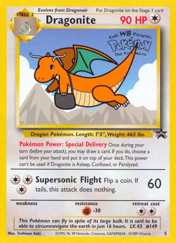 Dragonite Movie Promo 5 Pokémon WOTC Promos