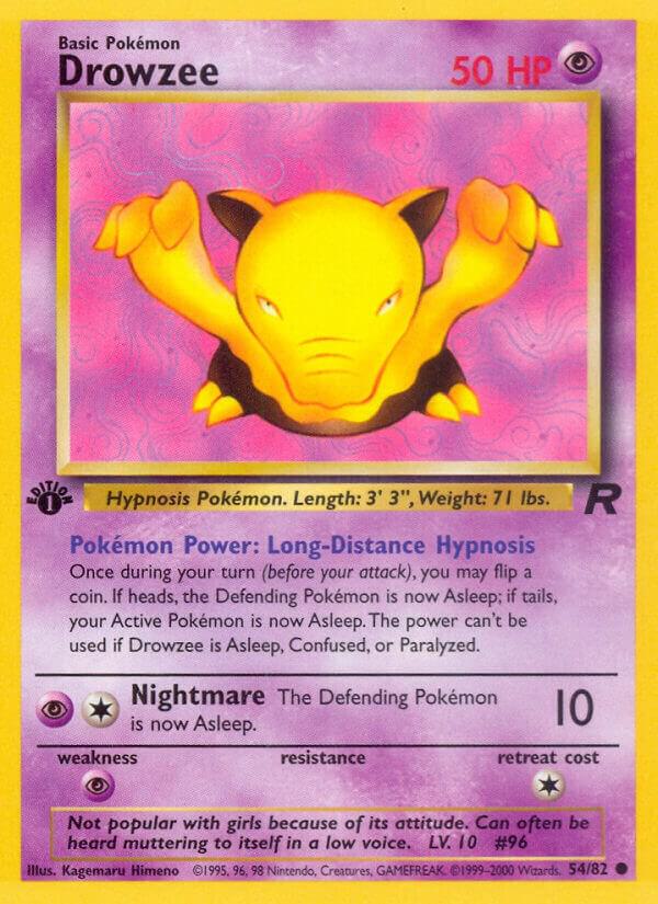 Drowzee 54/82 Pokémon Team Rocket Raw