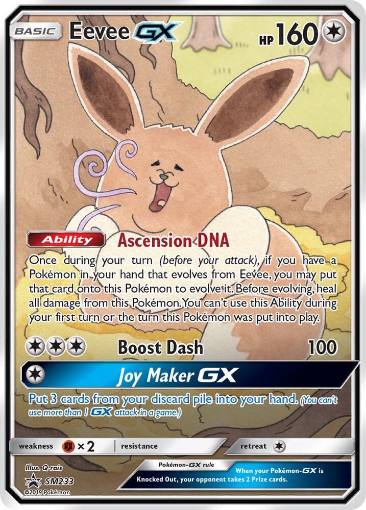 Eevee SM233 Pokémon Sun & Moon Black Star Promo Raw