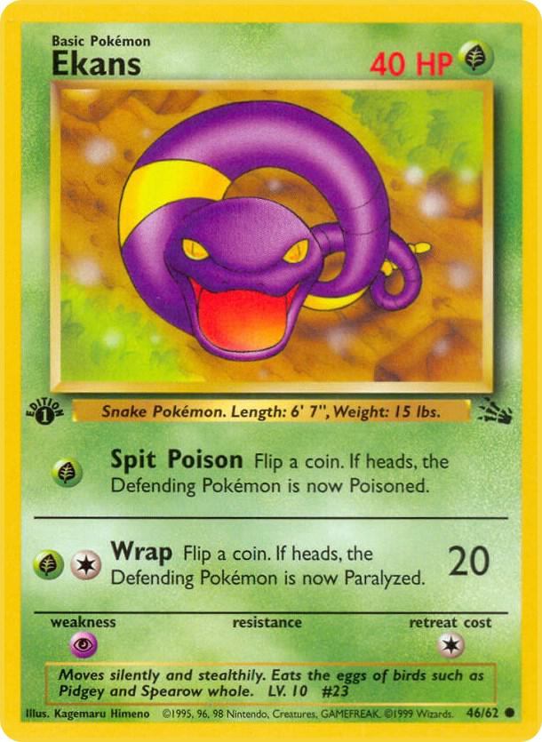 Ekans 46/62 Pokémon Fossil Raw