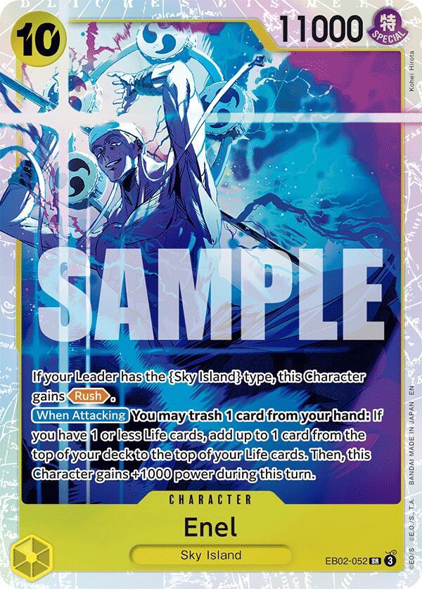 Enel SR Foil EB02-052 ONE PIECE! Extra Booster: 25th Anniversary Collection Raw