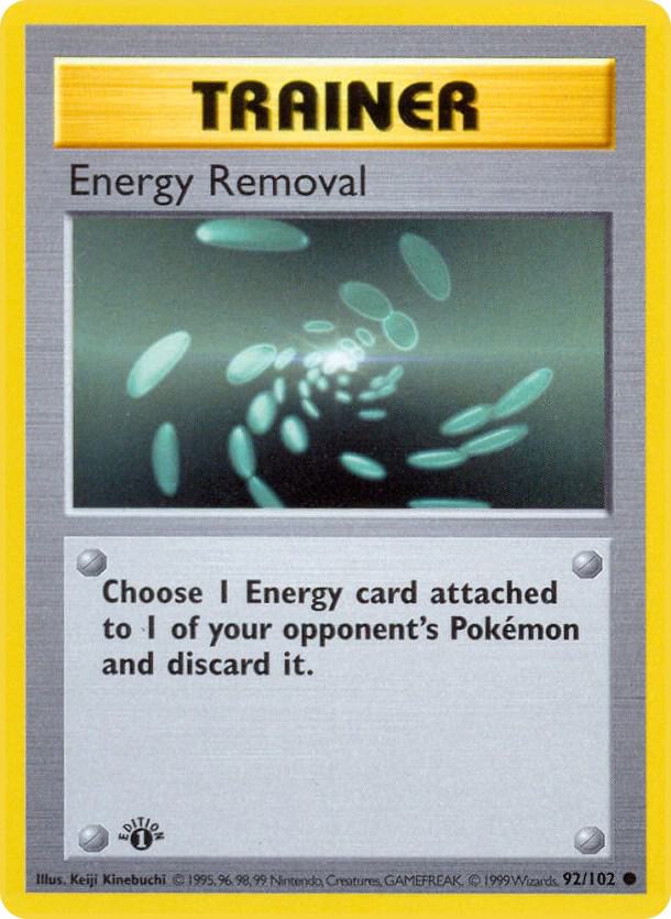 Energy Removal 092/102 Pokémon Base Set Shadowless Raw