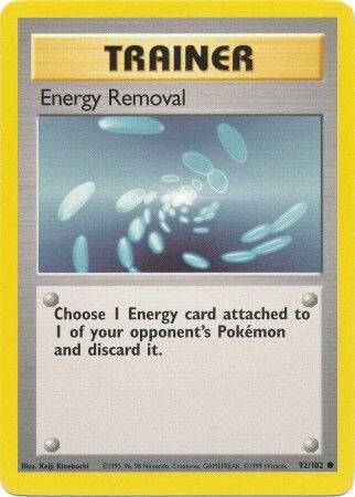 Energy Removal 92/102 Pokémon Base Set Unlimited Raw