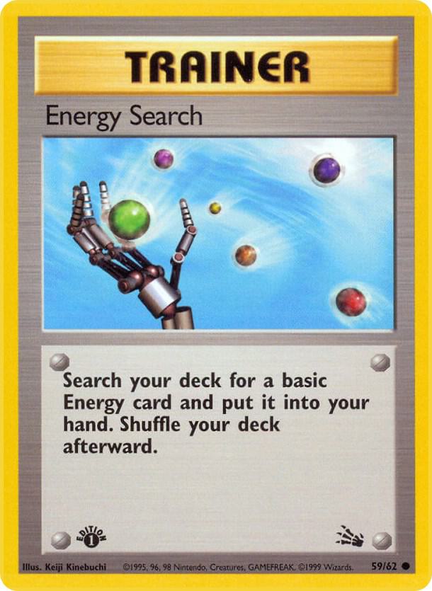 Energy Search 59/62 Pokémon Fossil Raw