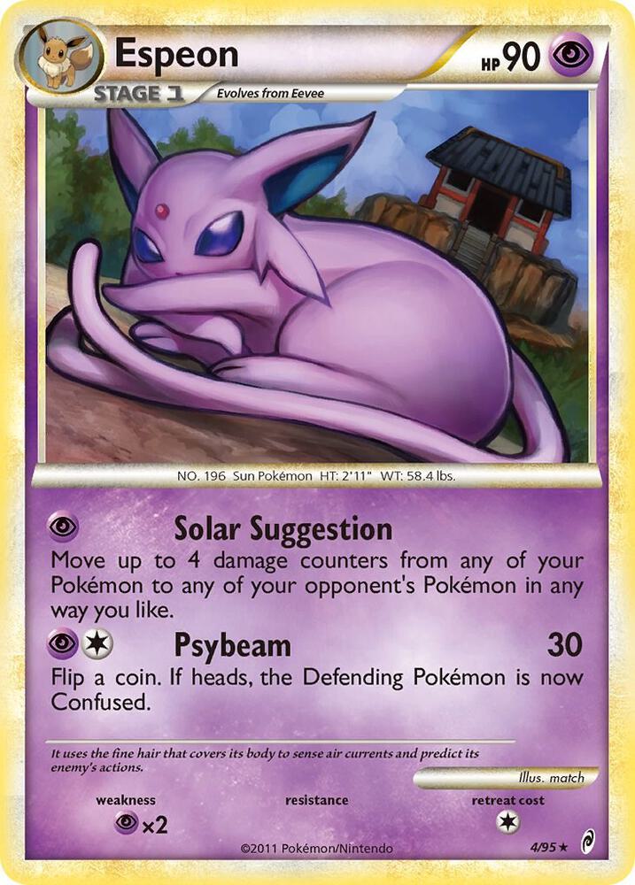 Espeon 4/95 Cosmos Holo Call of Legends Pokémon Raw