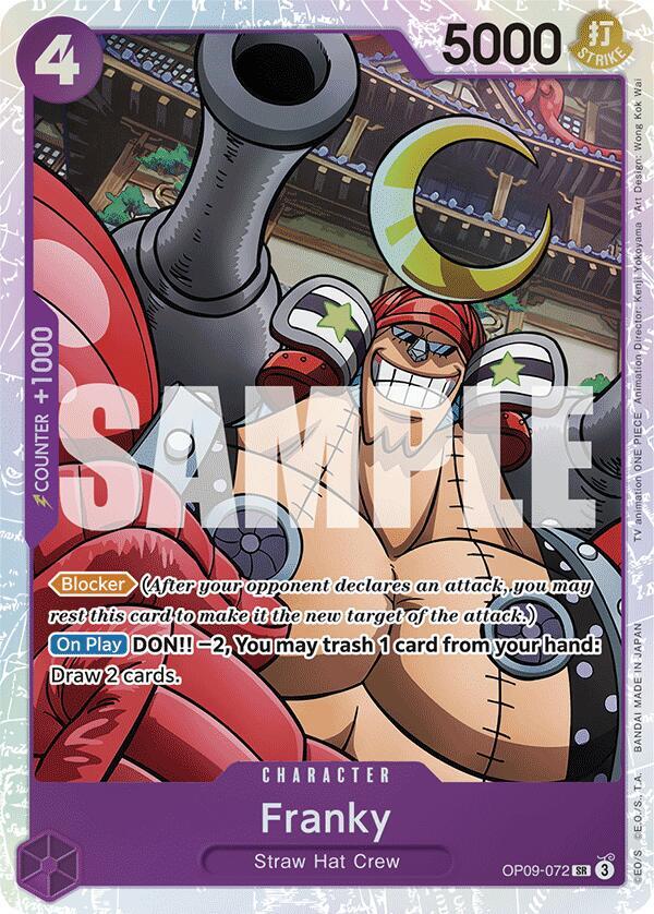 Franky SR OP09-072 Emperors in The New World One Piece Raw