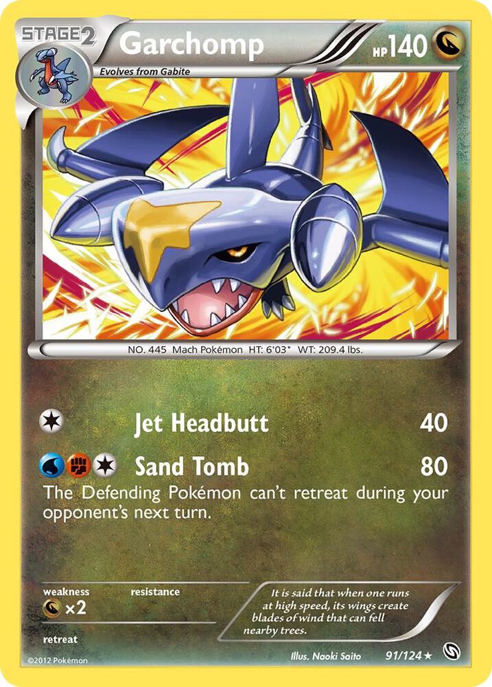 Garchomp 91/124 Pokémon Dragons Exalted Raw