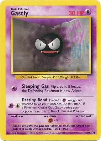Gastly 050/102 Pokémon Base Set Unlimited Raw
