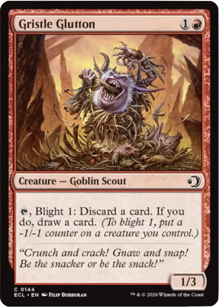 Gristle Glutton 0144 Foil Magic The Gathering Lorwyn Eclipsed