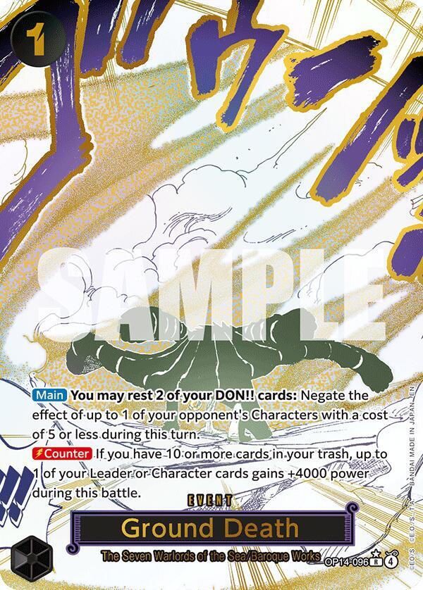 Ground Death AA OP14-096 The Azure Sea's Seven One Piece Raw