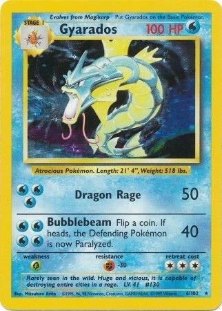 Gyarados Holo 6/102 Pokémon Base Set Unlimited