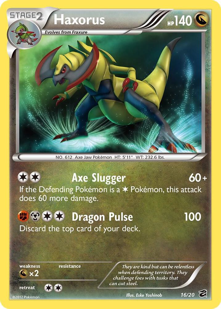 Haxorus Holo 16/20 Pokémon Dragons Vault Raw