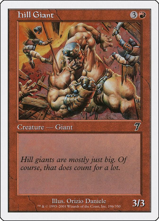 Hill Giant Foil 196/350 Magic The Gathering 7th Edition Raw