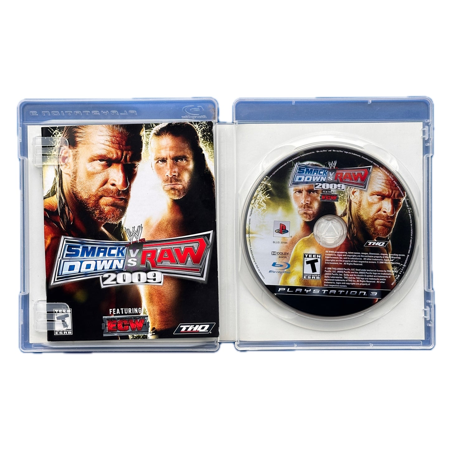 W Smackdown Vs Raw 2009 Sony PS3 Playstation 3 Complete in Box