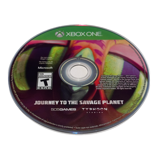 Journey to The Savage Planet Xbox One Loose Disc