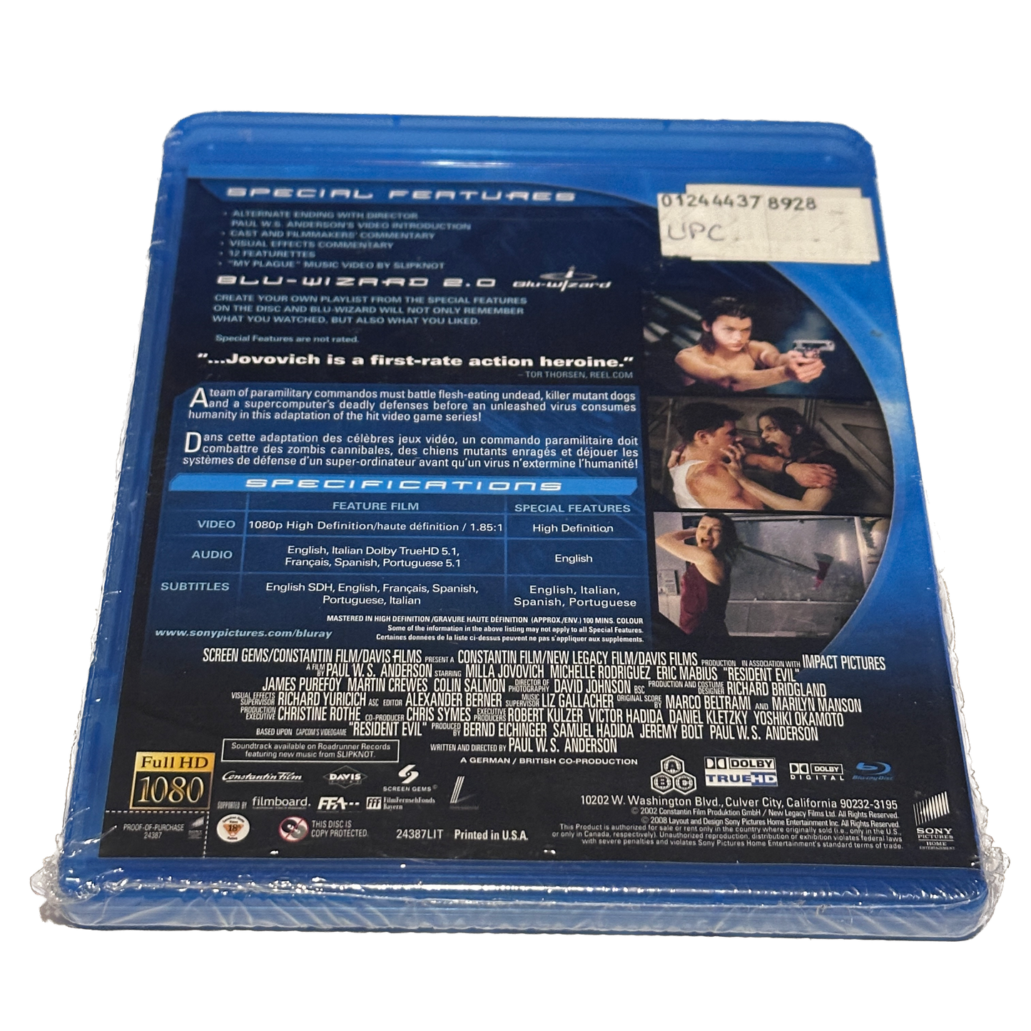 Resident Evil Blu Ray Factory Sealed