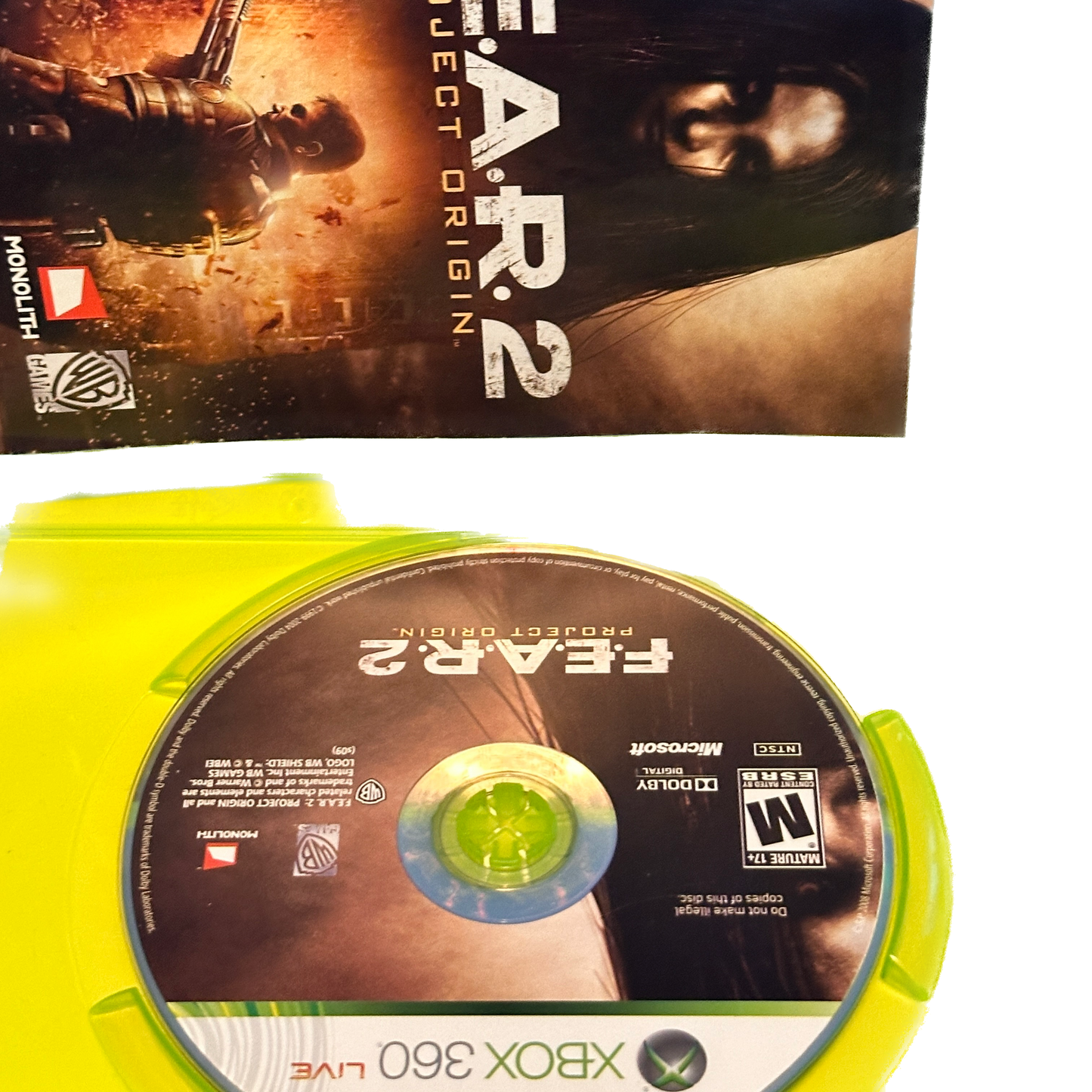F.E.A.R. 2 Project Origin Xbox 360 Complete in Box