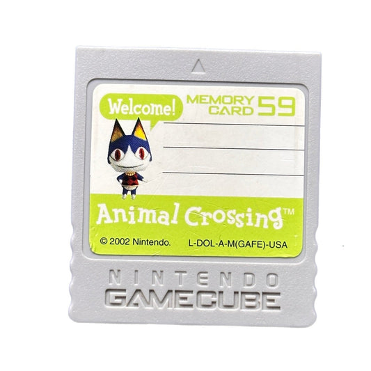 Animal Crossing 59 Block OEM Nintendo Gamecube Grey Memory Card