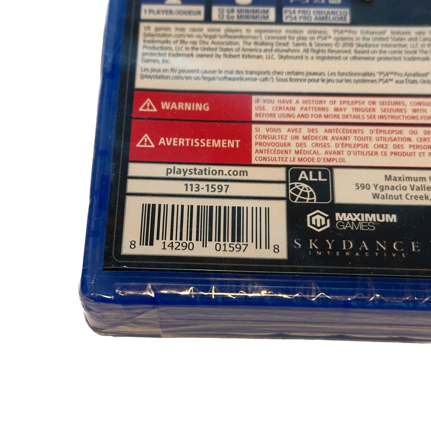 The Walking Dead Saints & Sinners Sony PS4 Playstation 4 Factory Sealed
