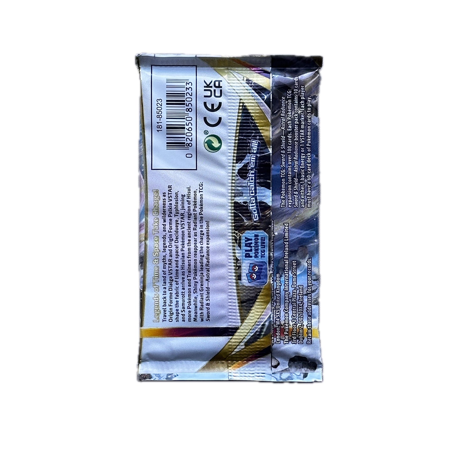 Pokémon Astral Radiance Booster Pack Origin Forme Palkia VSTAR Artwork