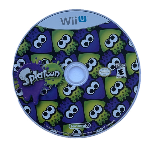 Loose Disc of Splatoon for Wii U on. white Background