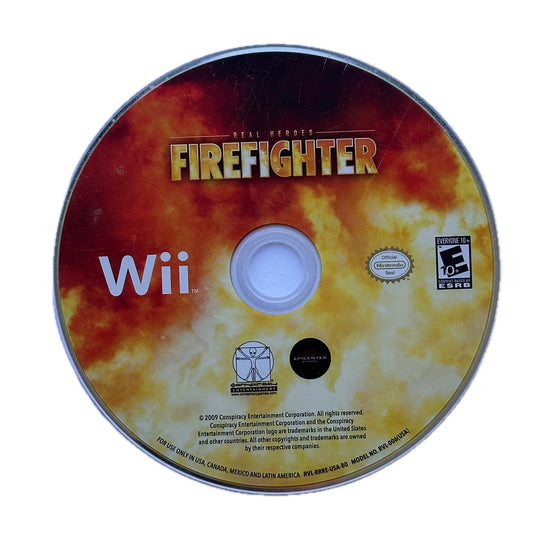 Real Heroes Firefighter Nintendo Wii Loose Disc