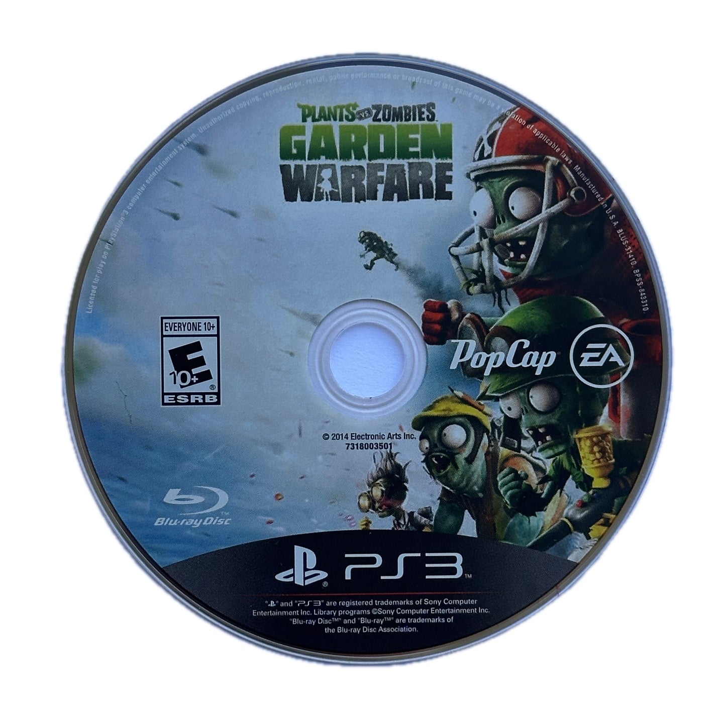 Plants VS Zombies Garden Warfare PS3 Playstation 3 Loose Disc