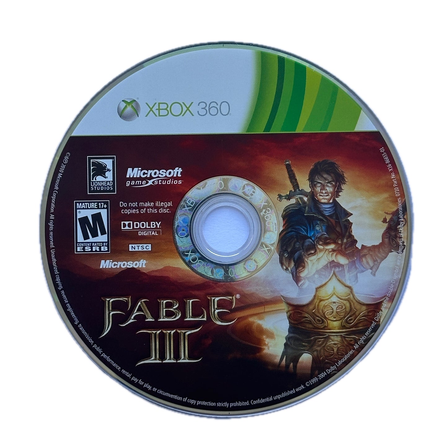 Fable III Xbox 360 Loose Disc