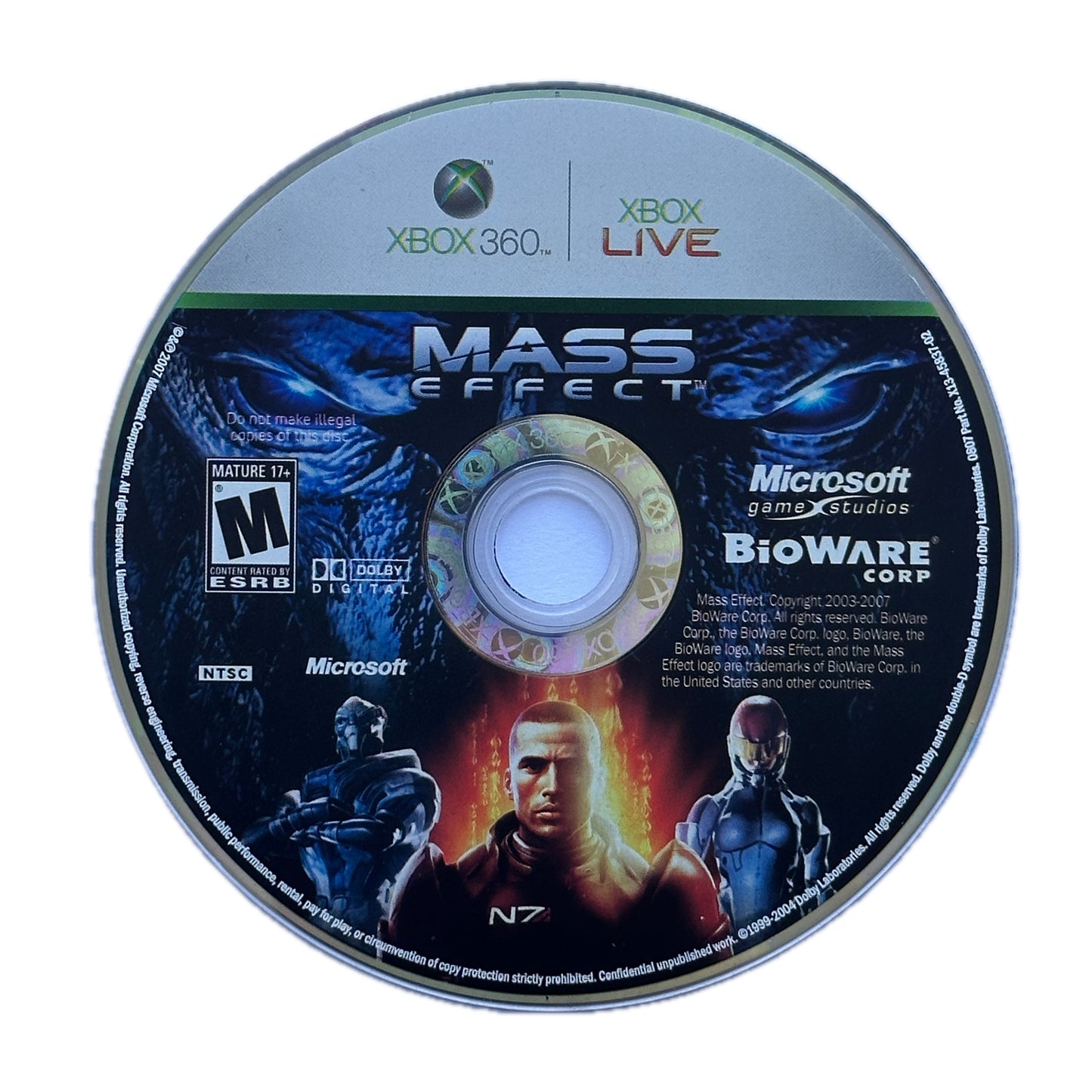 Mass Effect Xbox 360 Loose Disc
