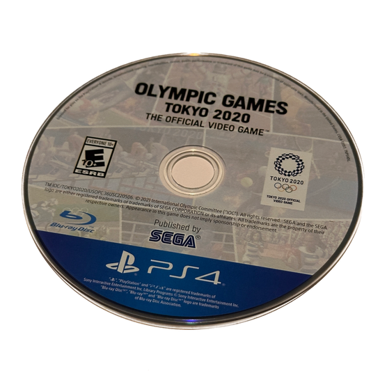 Olympic Games Tokyo 2020 The Official Video Game Sony PS4 Playstation 4 Loose Disc