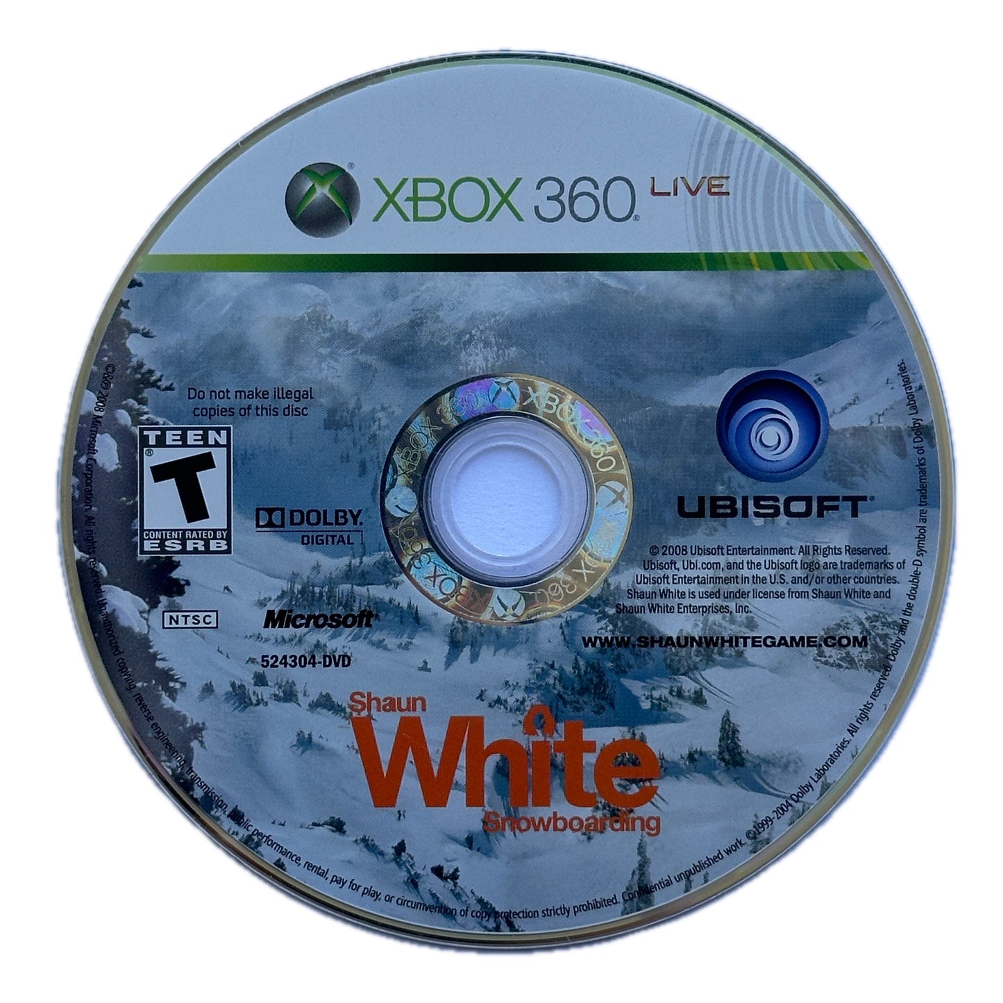 Shaun White Snowboarding Xbox 360 Loose Disc