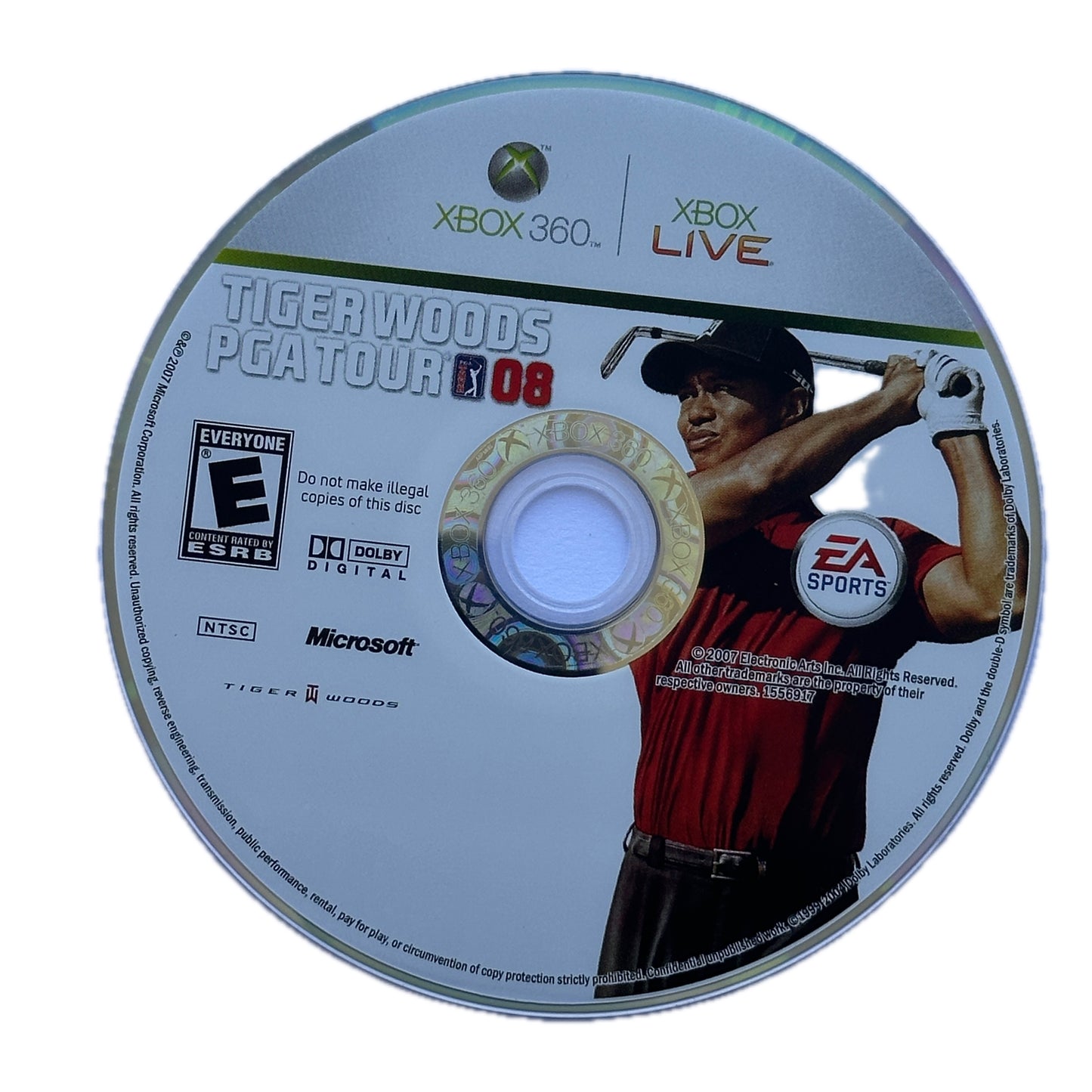 Tiger Woods PGA Tour 08 Xbox 360 Loose Disc