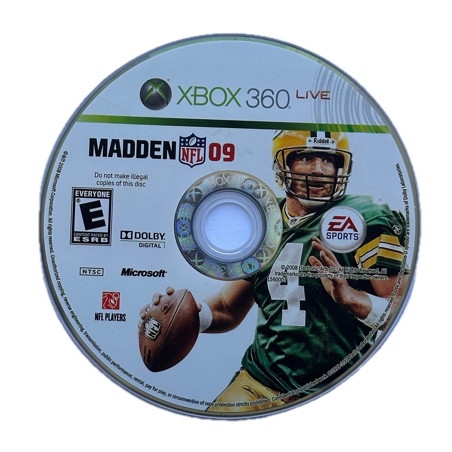 NFL Madden 09 XBox 360 Loose Disc