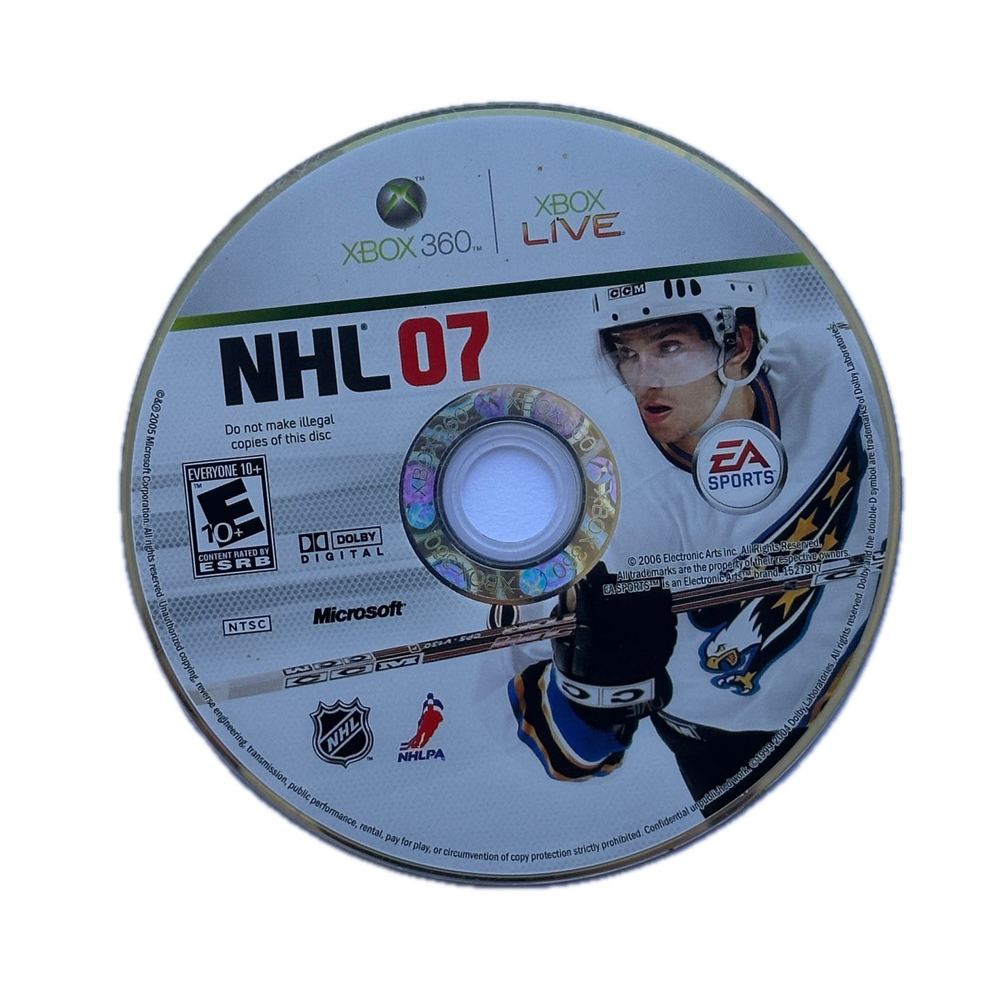 NHL 07 XBox 360 Loose Disc