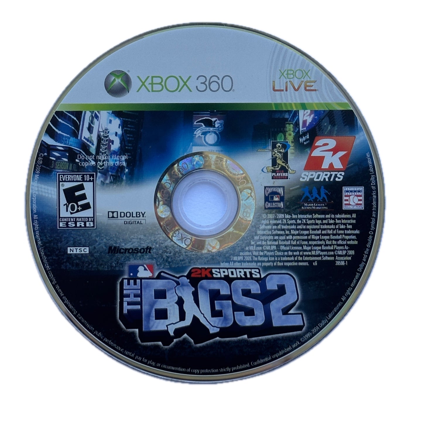 2K Sports The Bigs 2 Xbox 360 Loose Disc